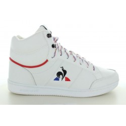 COURT ARENA EFR OLY MID CUIR BLANC BLEU ROUGE