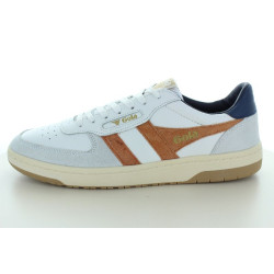 HAWK CUIR BLANC ORANGE