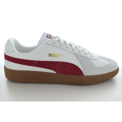 ARMY TRAINER CUIR ECRU ROUGE