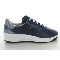 BRAZIP2 CUIR BLEU ARDOISE
