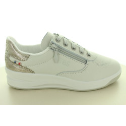 BRAZIP 2 CUIR BLANC ARGENT