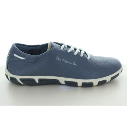 JAZARU CUIR GRIS BLEU