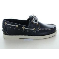 PHENISE CUIR MARINE ECRU