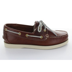 PHENISE CUIR ACAJOU CREME