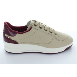 BRANDIE CUIR BEIGE BORDEAUX
