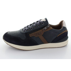 SLIMANE CUIR MARRON MARINE