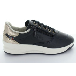 BRAZIP 2 CUIR MARINE OR